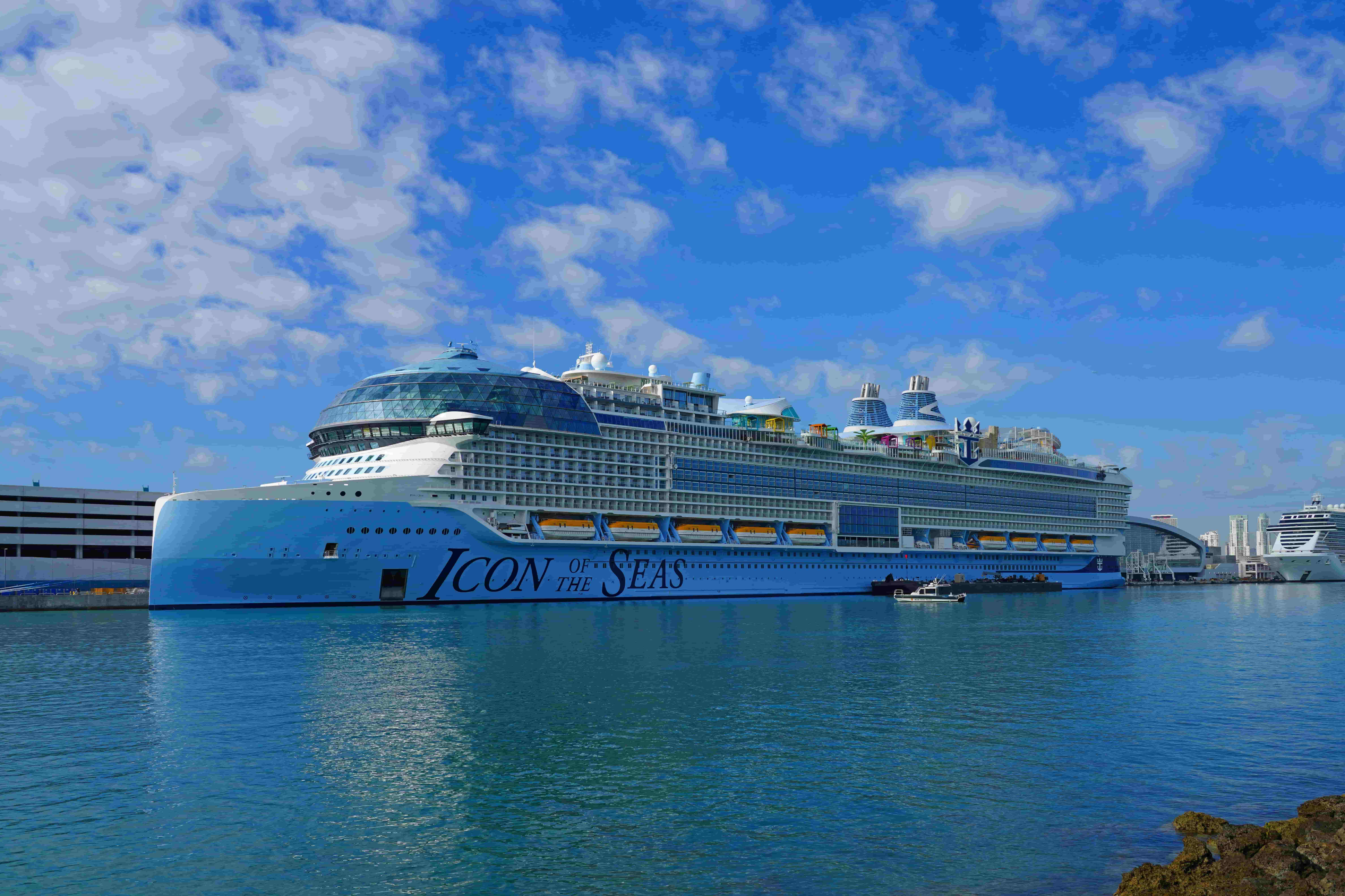 Icon of the Seas by Royal Caribbean International, the largest cruise ship in the world