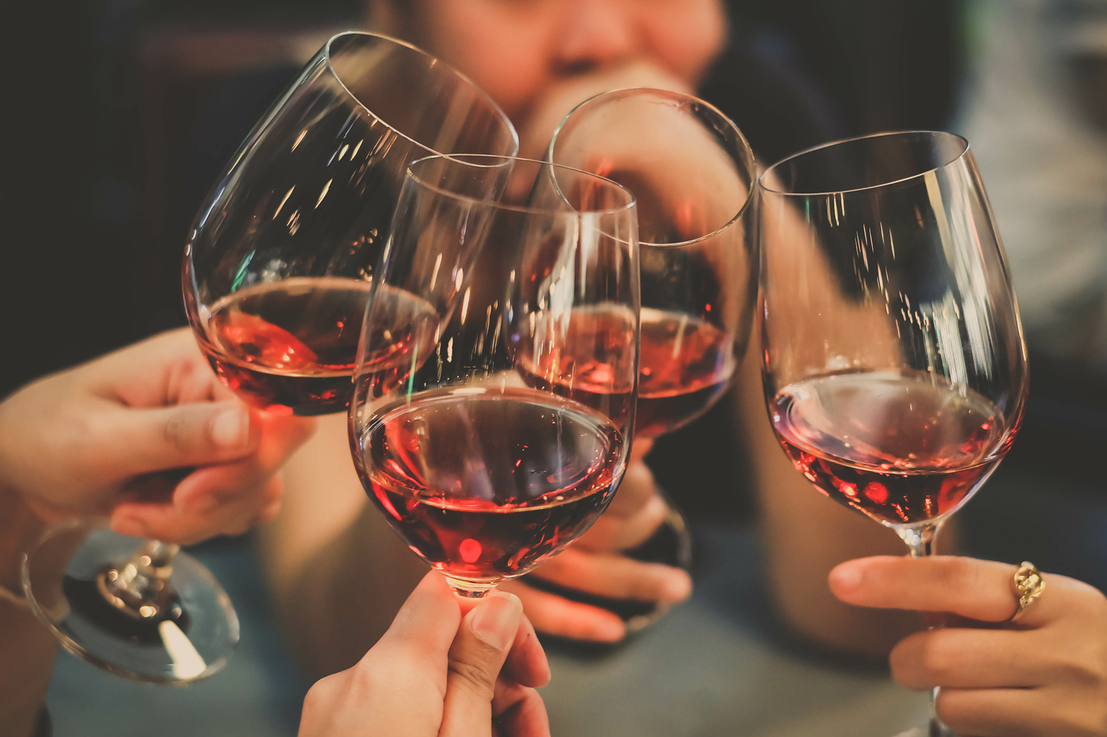 People having wine party