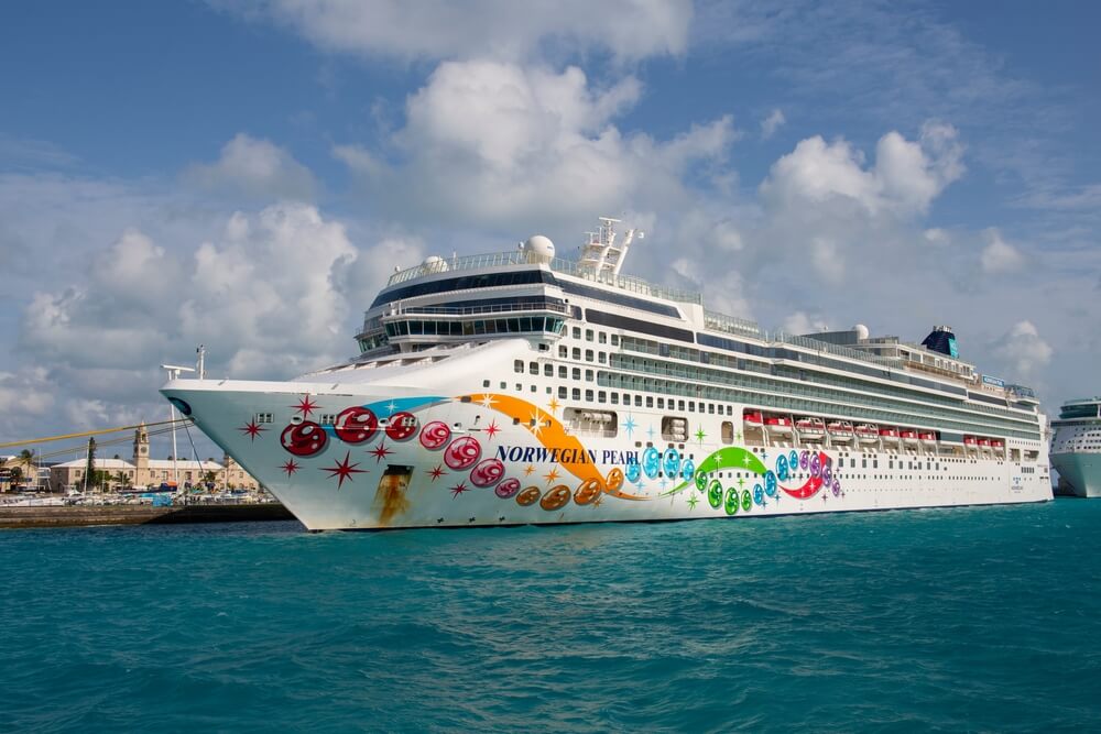 Norwegian Cruise Line docked at Royal Naval Dockyard in Bermuda